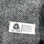 Vintage Union Made Herringbone Wool Blend Trench Coat unisex long coat Gray Size XL Photo 2