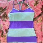 Lululemon striped power y full length tank top with padding Photo 0