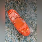 Y2K vintage NOS Chinese orange sequined souvenir slipper slides, size 11/12 Photo 7