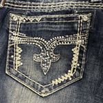 Rock Revival WOMENS  LYNKAI Crystal Rhinestone Stitched Easy Crop Jeans 32 Y2K Photo 7