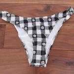 South Beach  Gingham Daisy Print Bikini Bottoms Size UK 14 US 10 Photo 0
