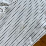 superdown  Kristina Jumpsuit White Blue Stripe Strapless size Medium Photo 6