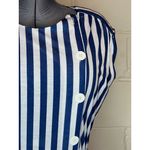 Leslie Fay dress knit striped blue white Photo 2