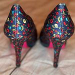 Betsey Johnson Betsy Johnson Rosy II Satin Shoes Pumps Size 8.5M Floral Navy D’orsat Heels Photo 1