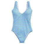 Ralph Lauren New! POLO Striped Lace-up One-Piece Swimsuit Bathing Suit Blue Photo 5