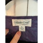 Coldwater Creek  purple lace trim blouse size large Photo 3