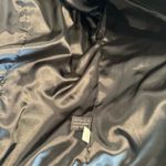 Jacqueline Ferrar Vintage 90s Sz: S Black Leather Button Up Long Trench Coat. Photo 9