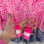 Lilly Pulitzer Womens Marilina Top Raz Berry Heart and Sole Sz XXS Tunic Flowy Photo 4