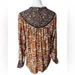 Hinge Mix Print Long Sleeve Peasant Top, Sz XL Photo 4