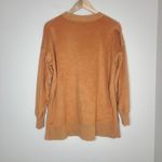 Aerie Oversized Women's Fleece Crewneck Pullover Sweatshirt Brown Size XS Photo 3