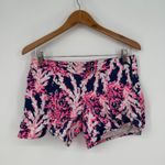 Lilly Pulitzer Hazelle Shorts Womens 4 Multicolor Tropical Coral Reef Print Photo 0
