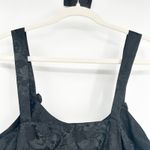 Womens Vintage 90s Whimsigoth Dark Romantic Black Floral Jacquard Dress Size L Size L Photo 5