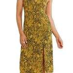 Sanctuary NWT  Georgina SNAKESKIN Print Edgy Sexy Dress Medium Dark Yellow Black Photo 0