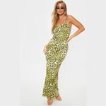 Pretty Little Thing ✨ Lime Leopard Chiffon Maxi Beach Dress✨ Photo 3