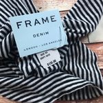 frame denim NWT frame linen striped bell sleeve blouse Photo 5