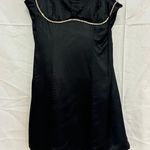 For Love & Lemons Elora Satin Crystal Embellished Mini Dress Black Women's XS Photo 0
