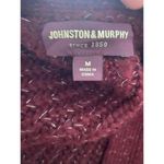 Johnston & Murphy  Long Sleeve Open Front Pocket Cardigan Size Medium burgundy wi Photo 3