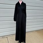 Halston IV Dorian Black Long Dress Wrap Size 10 Union Made Studio 54 1970s VTG Photo 10