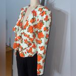 BCNU semi cropped light blue orange floral jacket blazer NWT size Medium Photo 2