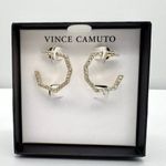 Vince Camuto Gold Hexagon Crystal stones and Geometric bars with crystal 2 pair Photo 1
