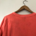 PINK - Victoria's Secret PINK VS VICTORIAS SECRET Neon Coral Orange PINK Stripe Crewneck Sweatshirt Small Photo 10