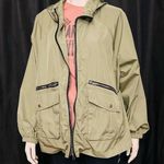 Forever 21 Olive Green Women's Hooded Jacket Green Oversized Windbreaker Photo 0