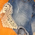 Altar'd State Alter’d State Lace Trim Denim Shorts Photo 2