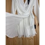 Lulus NWT  Embrace Your Beauty Ivory Pleated Long Sleeve Skort Romper Party Sz XS Photo 4