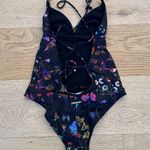 Stella McCartney  - Trippy Floral One Piece Swimsuit in Black Multi Photo 2