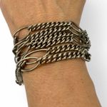 Lucky Brand Tarnished Gold Brass Tone Chain Link Layered Bracelet Jewelry Photo 1