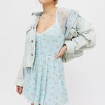 Urban Outfitters  Alice Mesh Romper Floral Light Blue  Photo 2