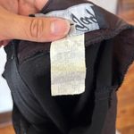 Vintage 90s Solid Black Satin & Lace Open Back Cocktail Dress Size 8 Photo 3