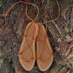 NIB DÔEN & K.Jacques Bikini Sandal | Sz 40 (9) | Rouge Vachetta Brown Photo 6