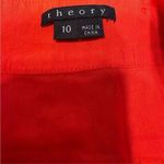 Theory Womens Linen Blend Sleeveless Round Neck Shift Dress Orange Size 10 Photo 4