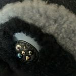 Coach : Navy Blue sweatshirt- Raccoon Design- Leather & Shearling- XS Photo 9