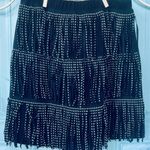 Black Fringe Mini Skirt Size Small Festive Fun Free The Roses Photo 0