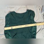 Parker  Green Silk Top Black Leather Skirt Mini Dress size Medium Photo 5