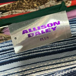 Allison Daley  Blue and White Patterned Short Sleeve Top Photo 5