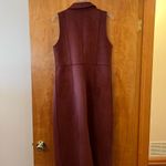 Anthropologie  Tandy Longline Faux Suede Utility Topper Vest Jumper Dress XS Photo 13