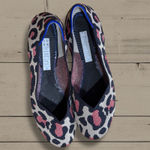 Rothy's The Flat Red Cat Leopard Print Slip On Ballet Flats Size 11.5 Black Photo 6