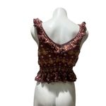 Kimchi Blue  Women's M Brown Floral Off Shoulder Crop Top Blouse Photo 5