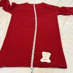 Carol Little sport szL red LS sweatshirt dress pockets buttons at bottom EUC Size L Photo 11