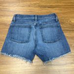 J.Crew /Jeans Shorts Womens 25 Dark Blue Denim Jean Stretch High Rise Raw Hem Photo 5