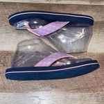 Vineyard Vines ‎ Womens Whale Slip On Classic Flip Flop Sandals Blue Pink Size 6 Photo 3