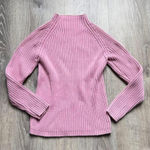 Loft CableKnit Ribbed Women's Turtleneck Sweater Medium Pink Photo 0