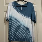 JoyLab oversize short sleeve shirt green and white tie dye size medium Photo 1