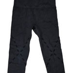 Ivy Park  Black Compression‎ Seamless Cropped Leggings Cutout Design XXS Photo 0