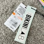 The Bikini Lab New Small Blue, Orange Asymmetrical Plunge Halter One Piece Swim Suit Photo 7