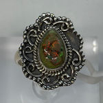 Monarch Opal/ Spiderweb Opal Sterling Silver Ring Size 7 Photo 0