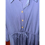 SEPT&CO. Boutique Dress Blue Shirt Dress Size L Photo 5